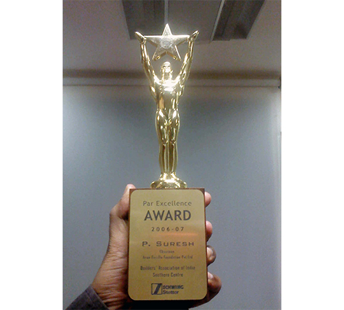 Builders Association Award given to MD Mr. P. SURESH